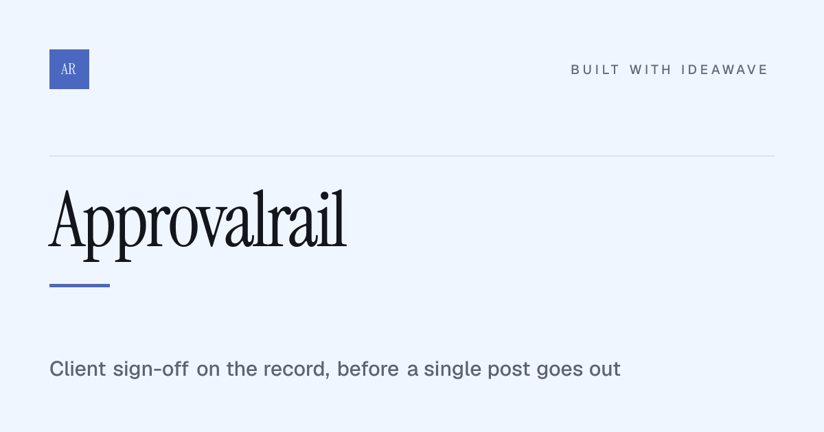 Approvalrail, built from PostPeer